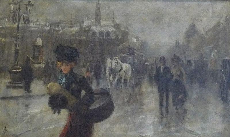 Alfred Stevens Elegants sur les Boulevards France oil painting art